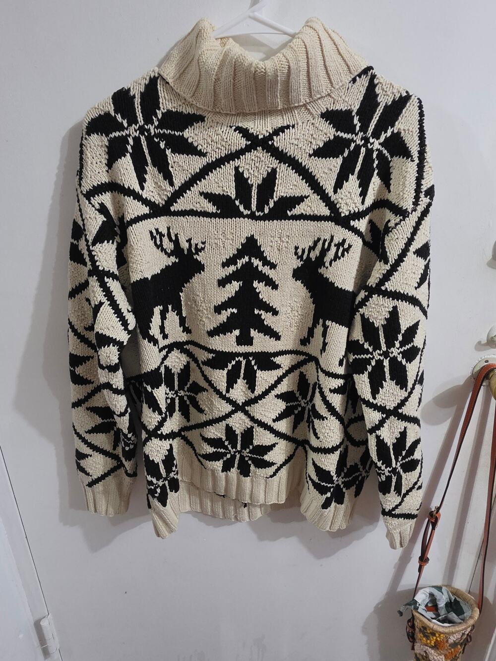 Ralph Lauren vintage winter sweater silk wool blend handcrafted M